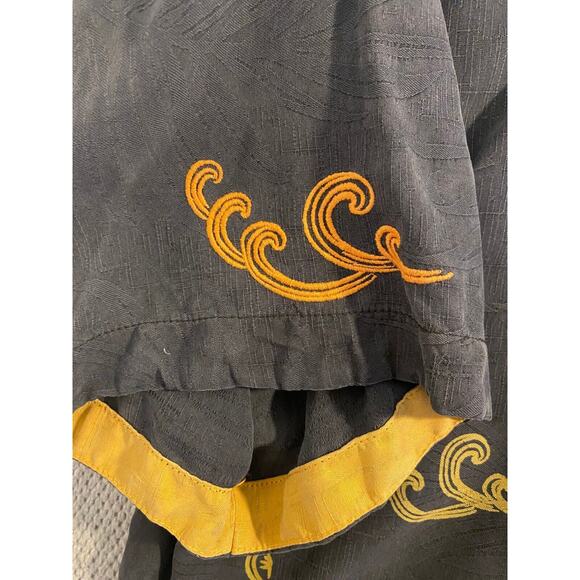 Tommy Bahama Shirt Adult Medium Black Koi Fish Big Print Hawaiian 100% Silk - Picture 10 of 10